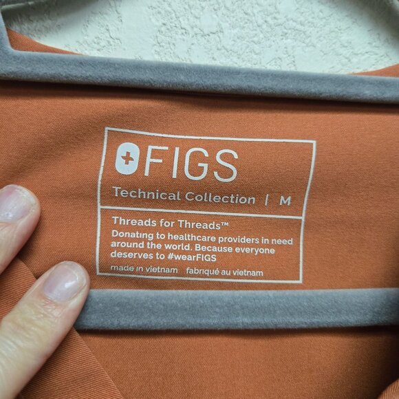 Figs Catarina Women's One Pocket Scrub Top in Terracotta 2829 M - Picture 4 of 7